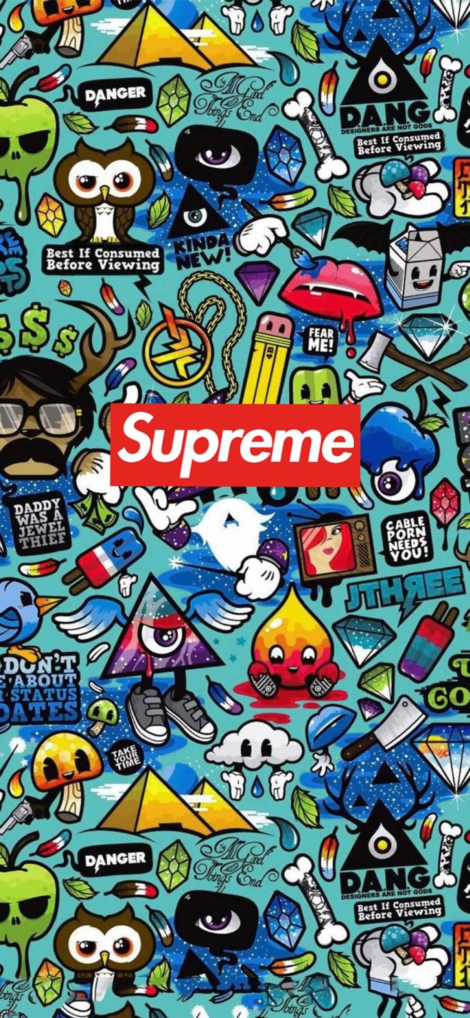 Supreme iphone wallpaper (for my little sis, reme, sup)