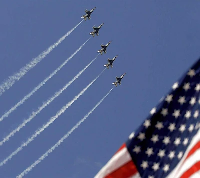 american, flag, jets, patriotic, sky