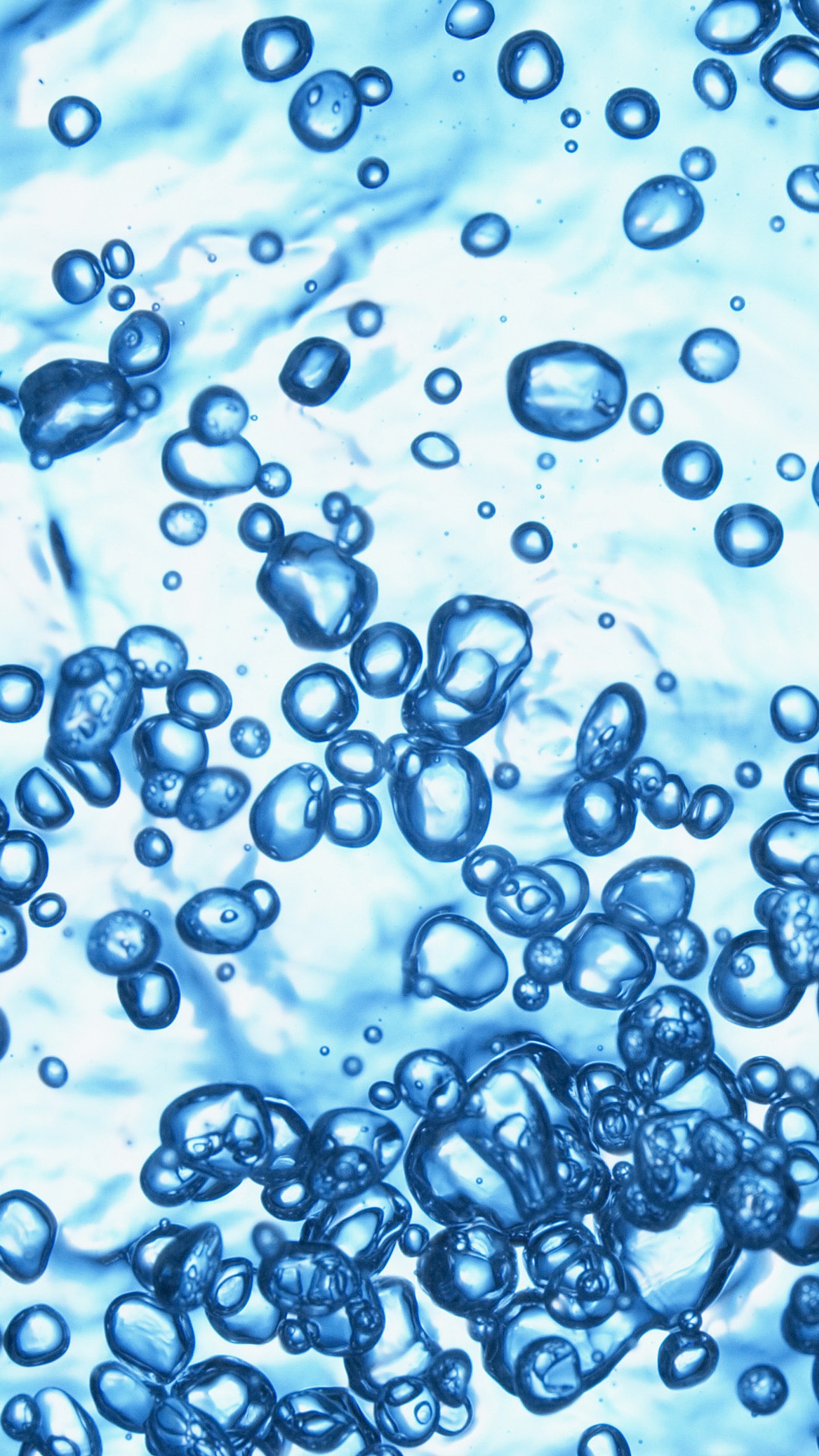 A close up of a blue liquid filled with bubbles (blue, bubble)