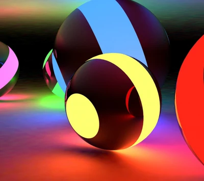 3d, ball, hell, farbe, licht