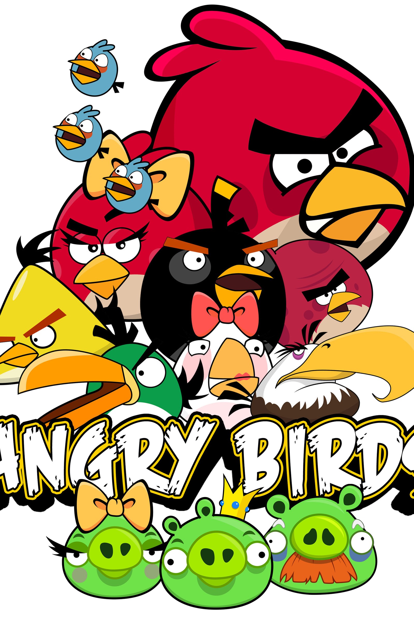 Logo de angry birds con pájaros enojados (enojado, angry birds, aves, águila, poderoso)