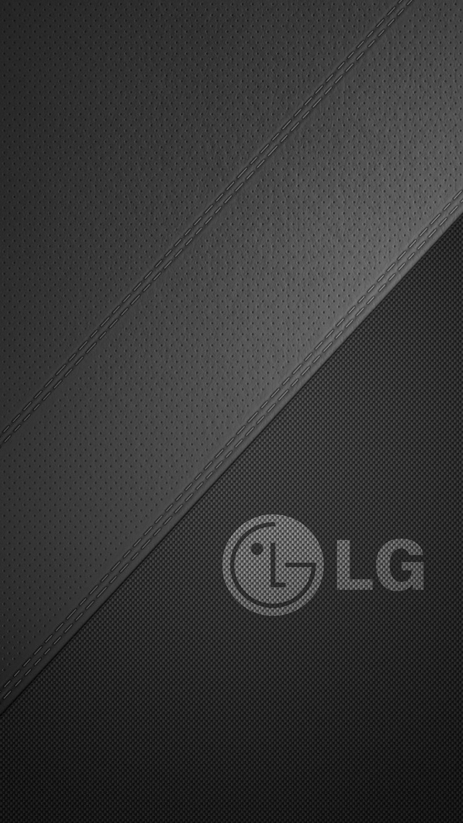 Um close-up de um logotipo lg preto e branco em um fundo preto (preto, marca, lg, logotipo, papel de parede)