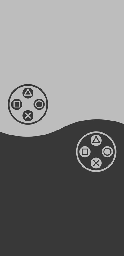 Minimalistisches PS4-Controller-Design auf dunklem Hintergrund