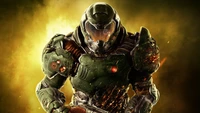 Soldado blindado em ação: uma homenagem digital ao legado heroico de Doom