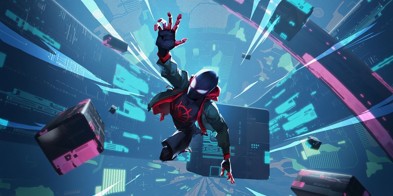 Человек-паук в мультивселенной (майлз моралес, miles morales, pc game, spider man, графика)