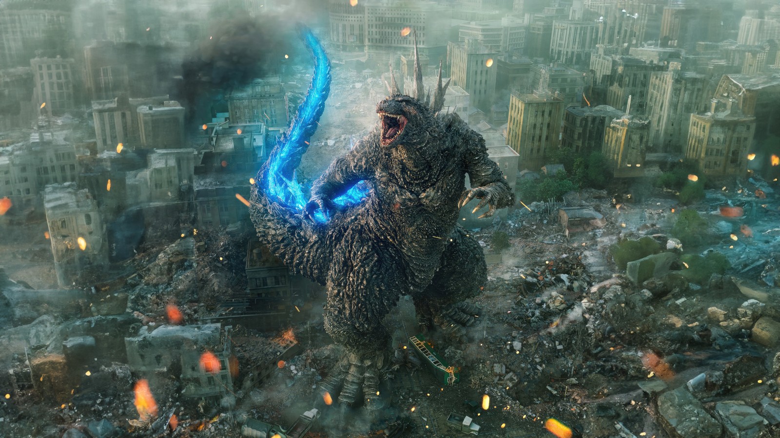 Скачать обои годзилла, godzilla, постер фильма, токио, tokyo