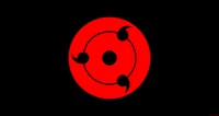 Mangekyo Sharingan dynamique sur fond noir