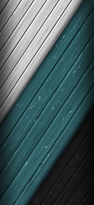 Diagonales Dielenmuster in Teal und Grau Holz