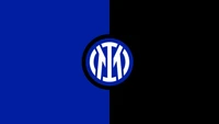 Inter Mailand Logo auf minimalistischer blauer und schwarzer Hintergrund