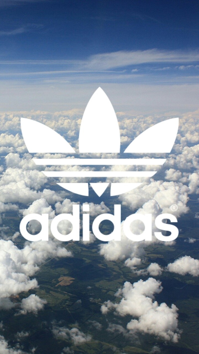 Логотип adidas на фоне облаков (воздух, синий, логотип, марка, nike)