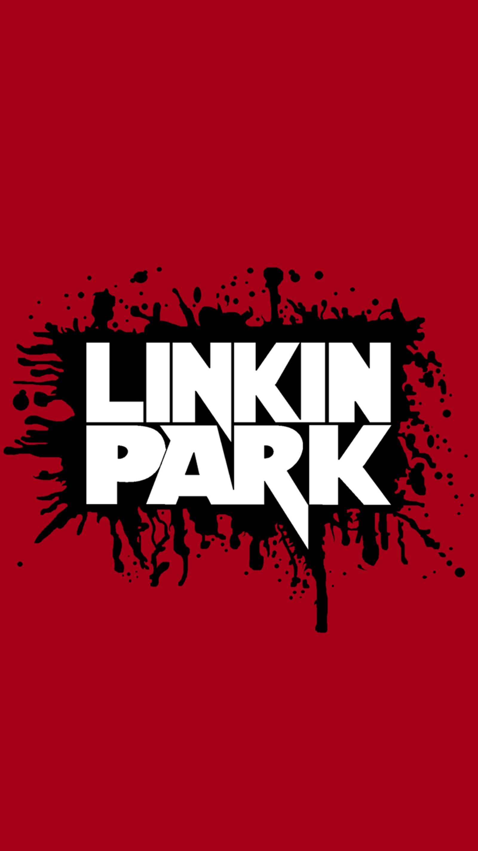 Un gros plan d'un fond rouge avec le logo linkin park en blanc (linkin, lp, parc, renzo)