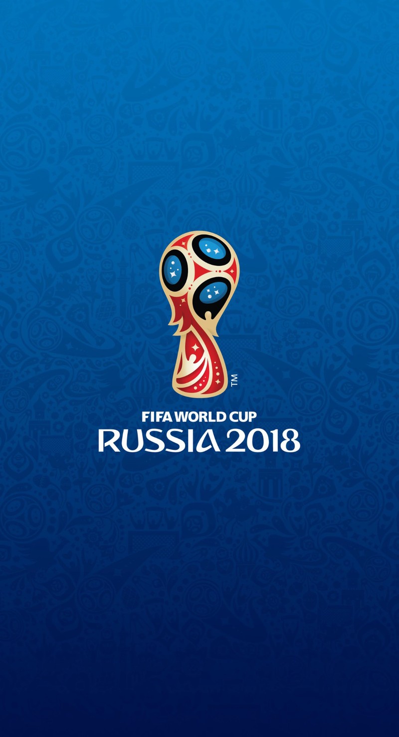 Крупный план футбольного мяча на синем фоне (2018, fifaworldcup, телефон, россия, russia)