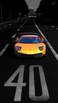 cidade, lamborghini, rua