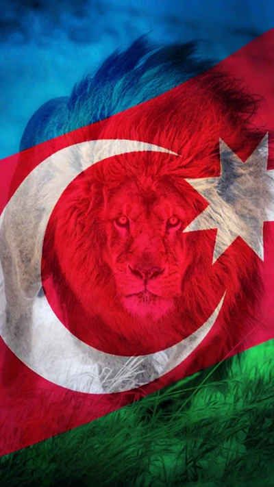 aslan, azerbaijan, azerbaycan, baku, bayrak