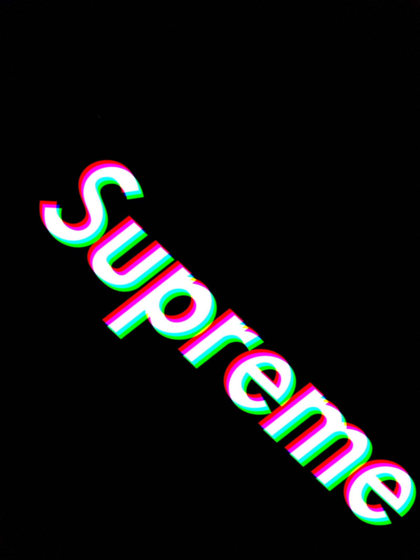 Um close de uma placa de néon que diz supreme em um fundo preto. (logotipo, supreme)