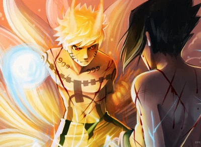 anime, batlle, naruto, naruto shippuden, ninetails