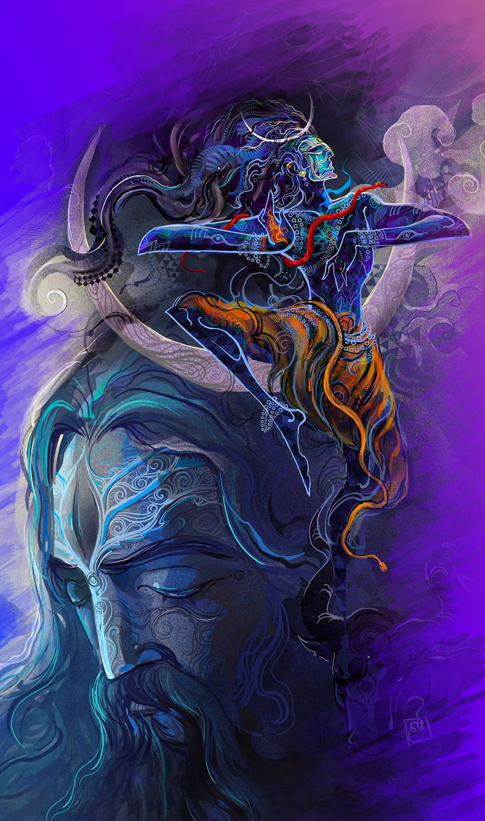 2019, abstract, bhgawan, god, mahadev Download Wallpaper