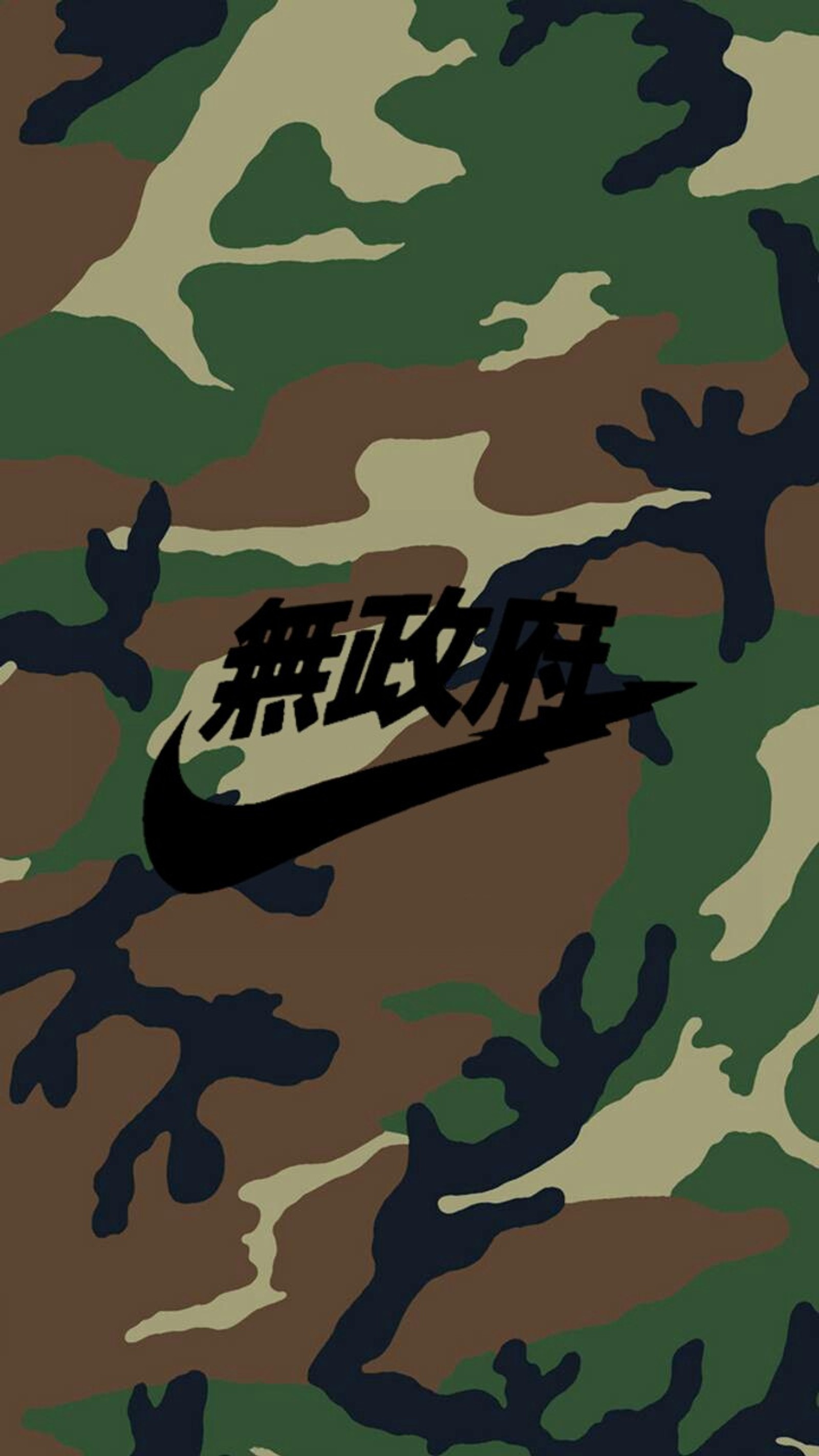 Un gros plan de papier peint camouflage avec le logo nike (camouflage, estilo, nike, vivaargentina)