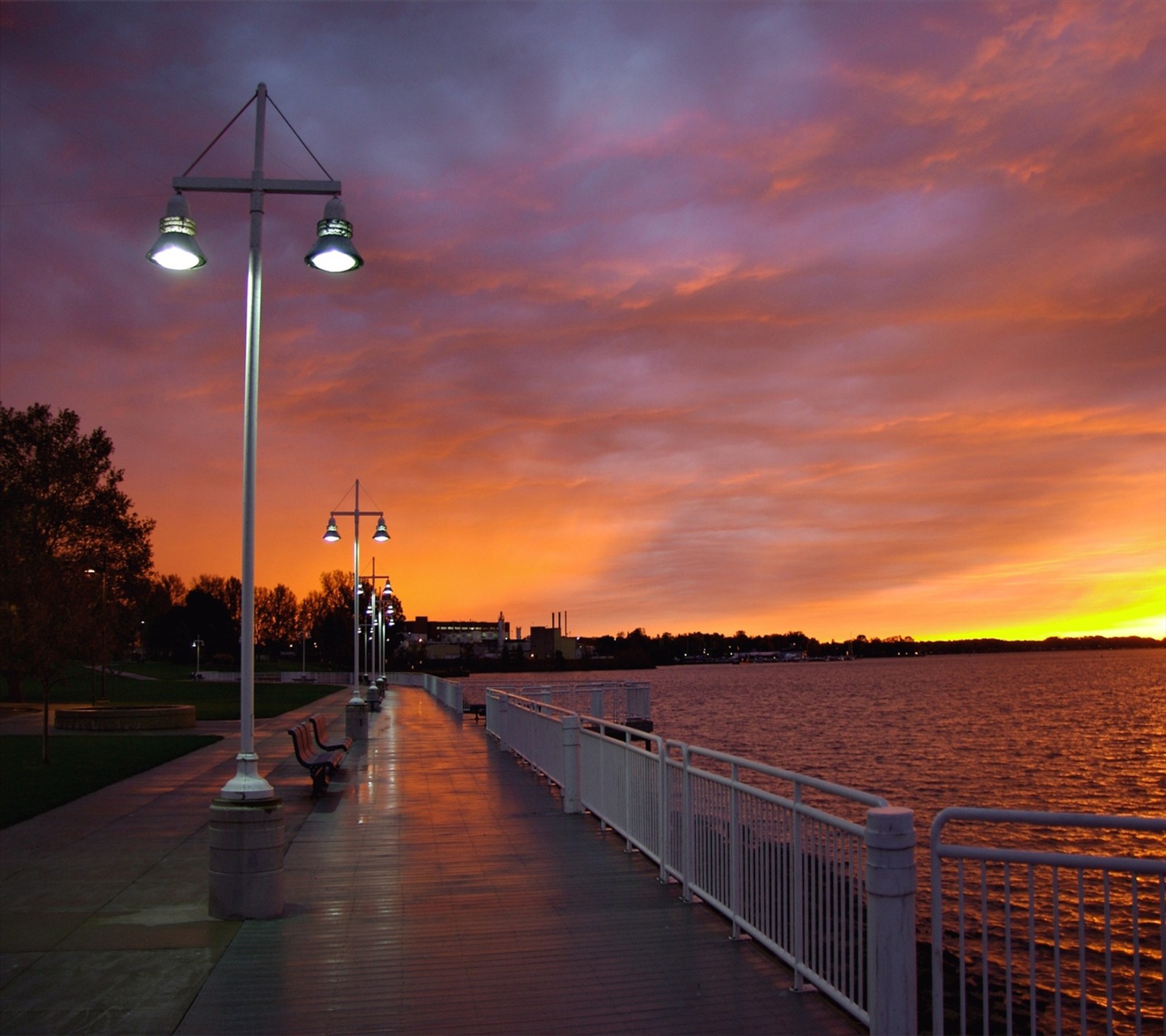 rain, sunset Download Wallpaper