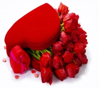 Red Tulips and Heart-Shaped Gifts: A Celebration of Love