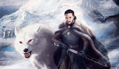 Jon Snow e Fantasma: Uma Aliança Mítica no Gelo