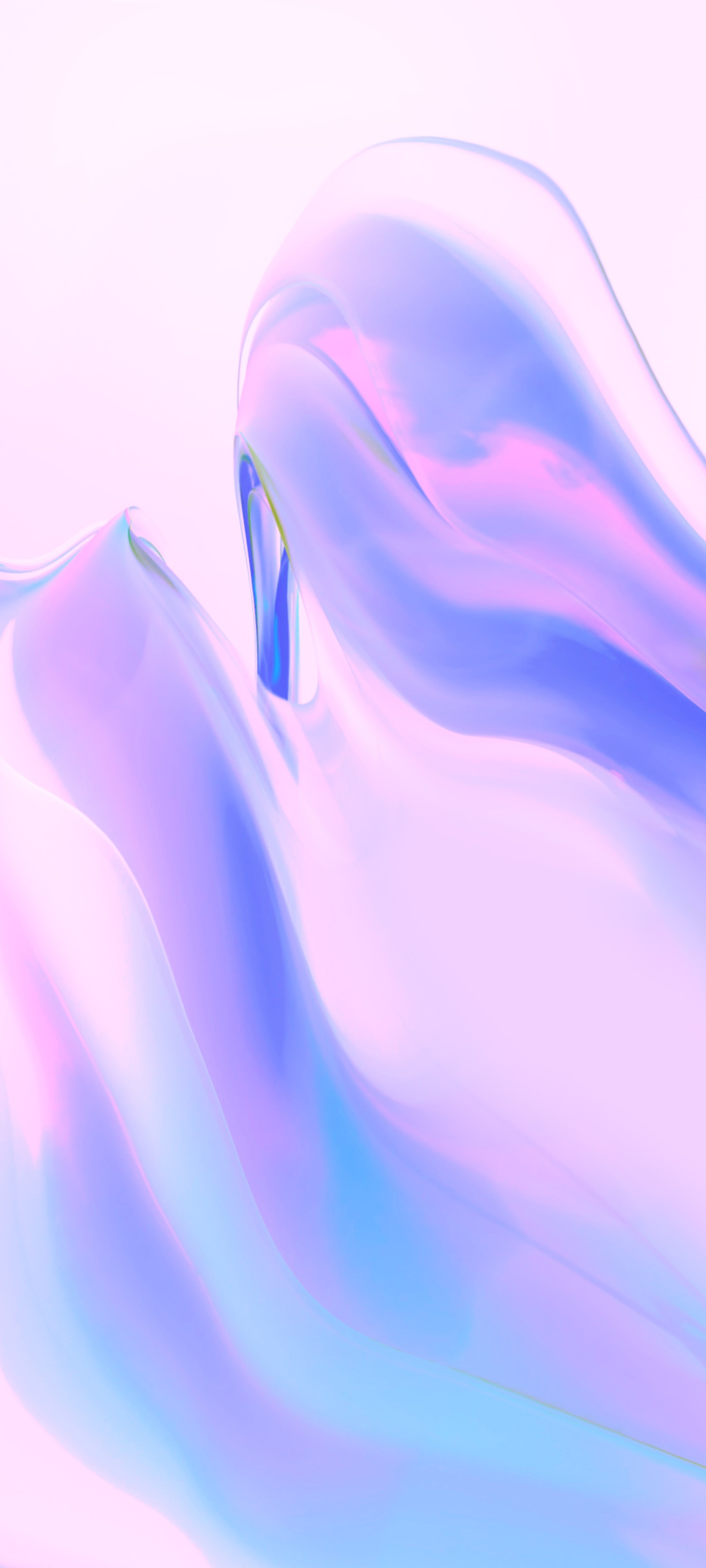 Abstract painting of a pink and blue liquid wave with a single drop (lilac, design, art, graphics, visual arts)