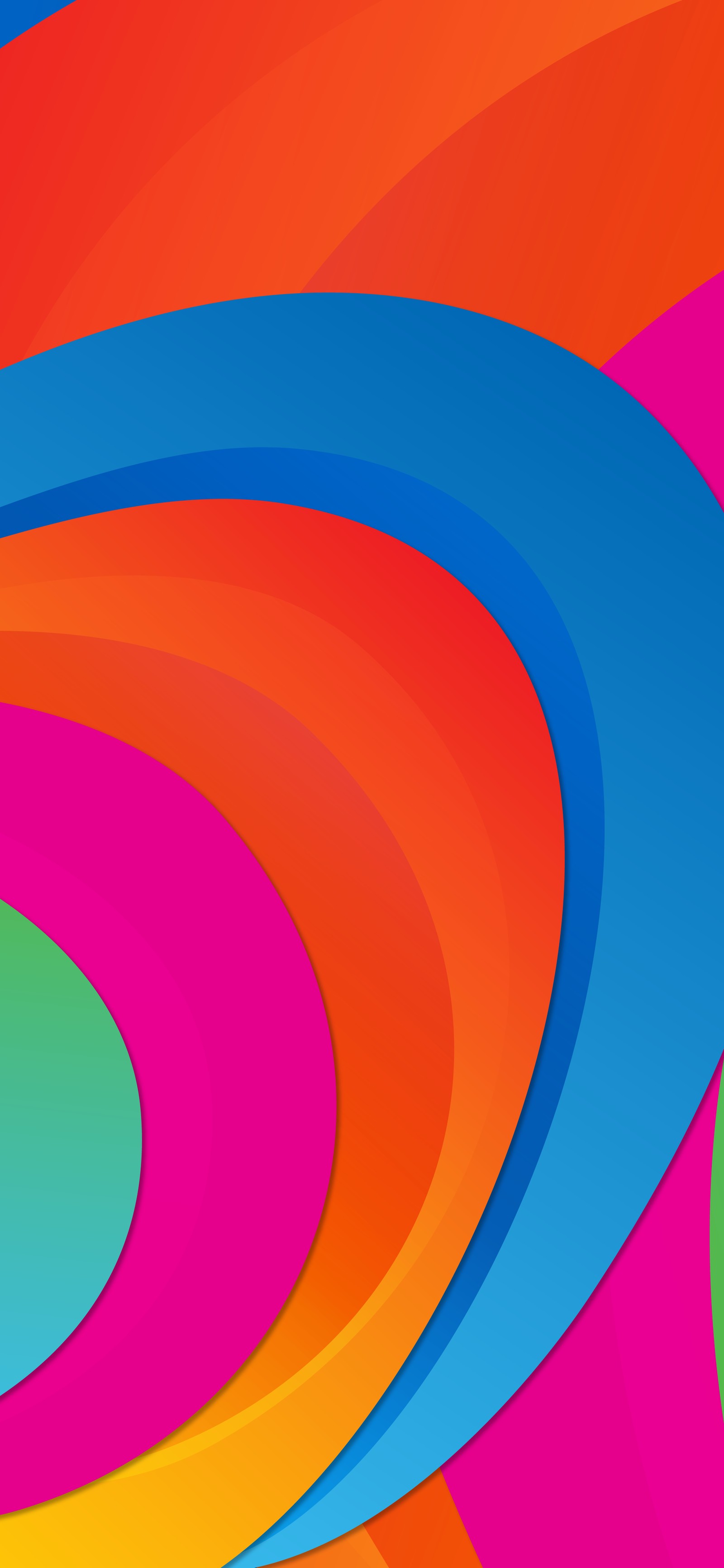 Brightly colored abstract background with a curved design (orange, graphic design, mathematics, colorfulness, azure)