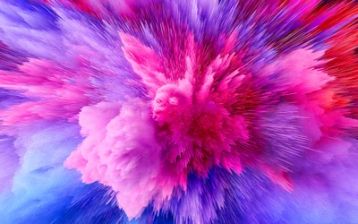 Explosion de couleur rose vif : fond abstrait 4K