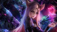 Ahri de K/DA: La Más Mala - Arte de League of Legends