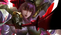 Scathach from Fate/Grand Order: A Fierce Warrior Ready for Battle