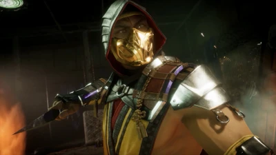 Escorpión de Mortal Kombat 11 Listo para la Batalla