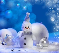 noël, neige, bonhomme de neige, hiver