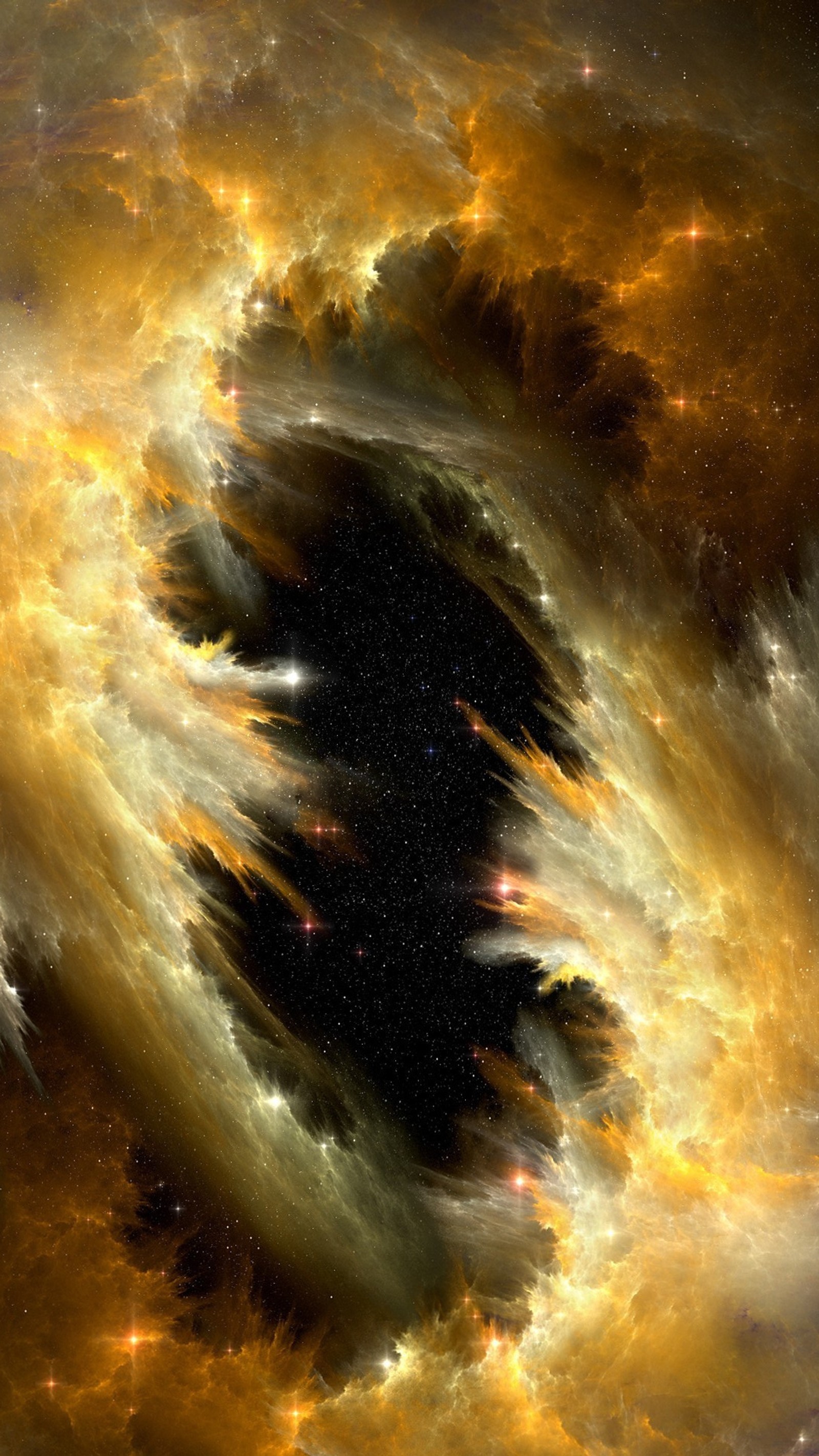 cloud, galaxy, gold, golden, nebula wallpaper