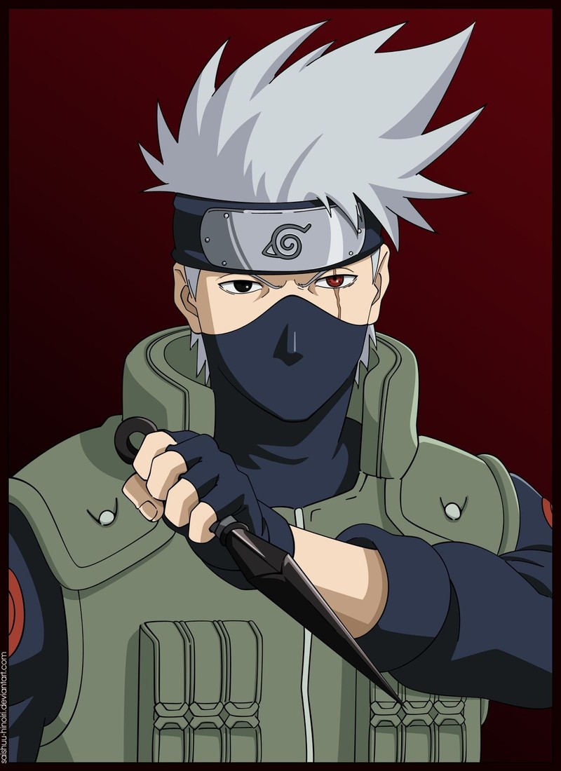 Крупный план человека с ножом в руке (хатаке, kakashi)