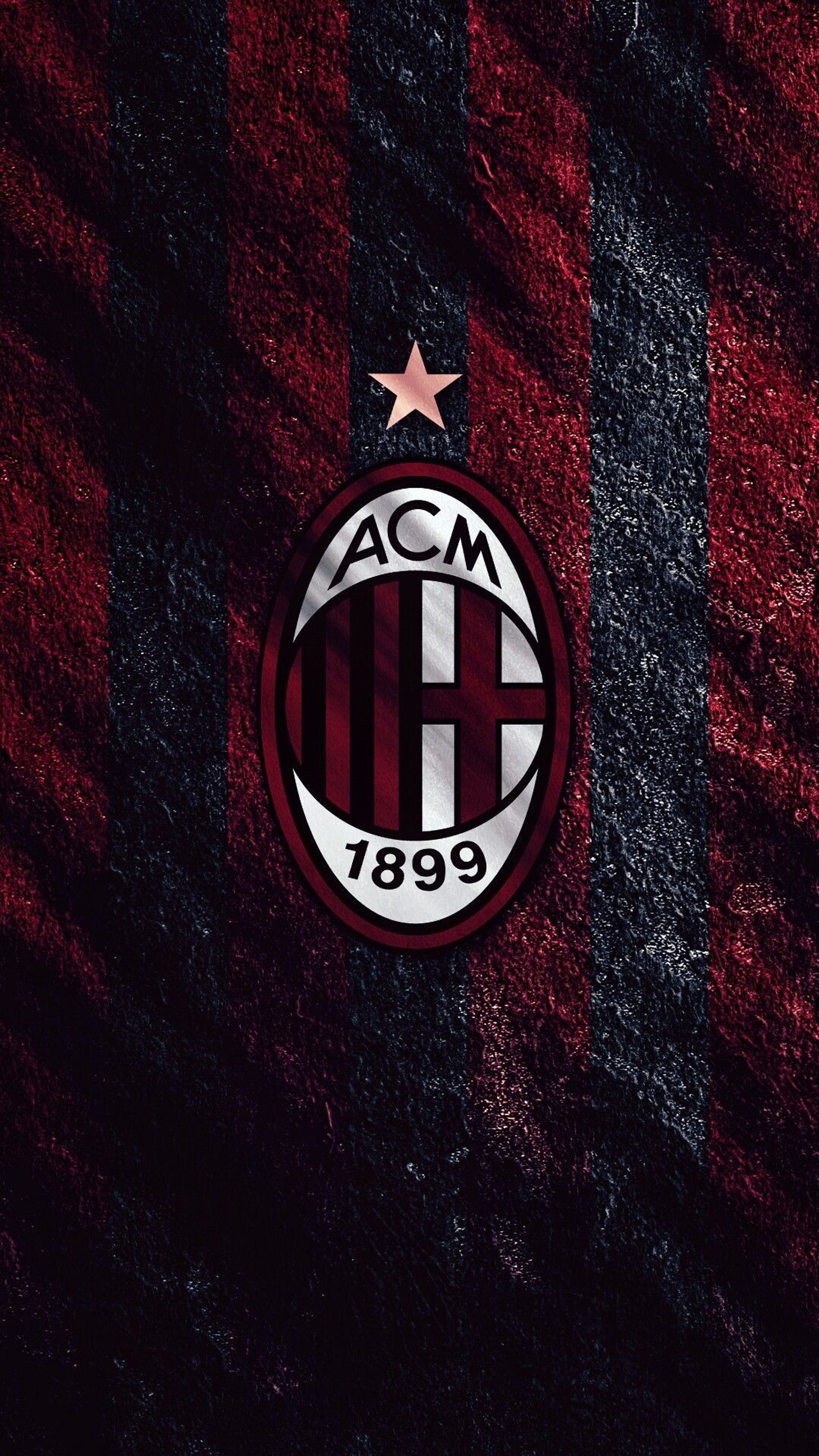 A close up of a soccer ball on a red and black striped wall (badges, club, football, italy, logo)