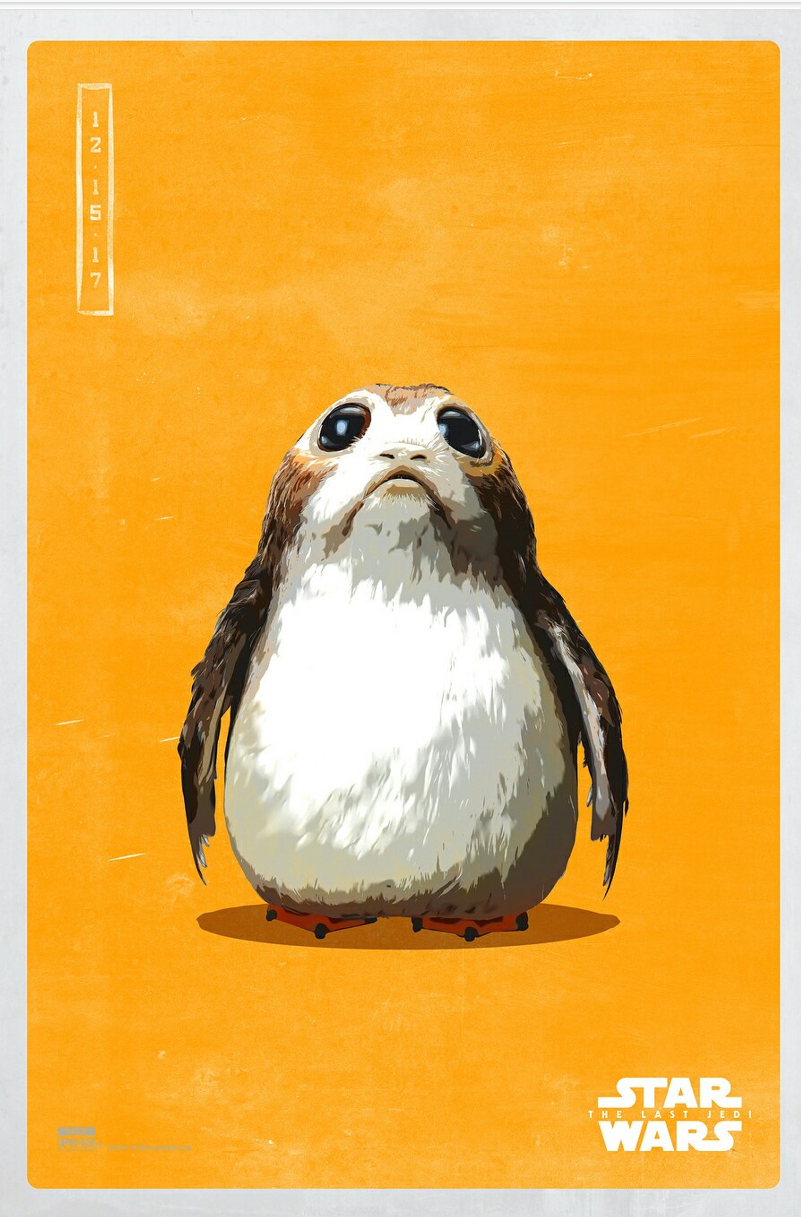 A close up of a bird with a yellow background (star wars proge, starwars proge)