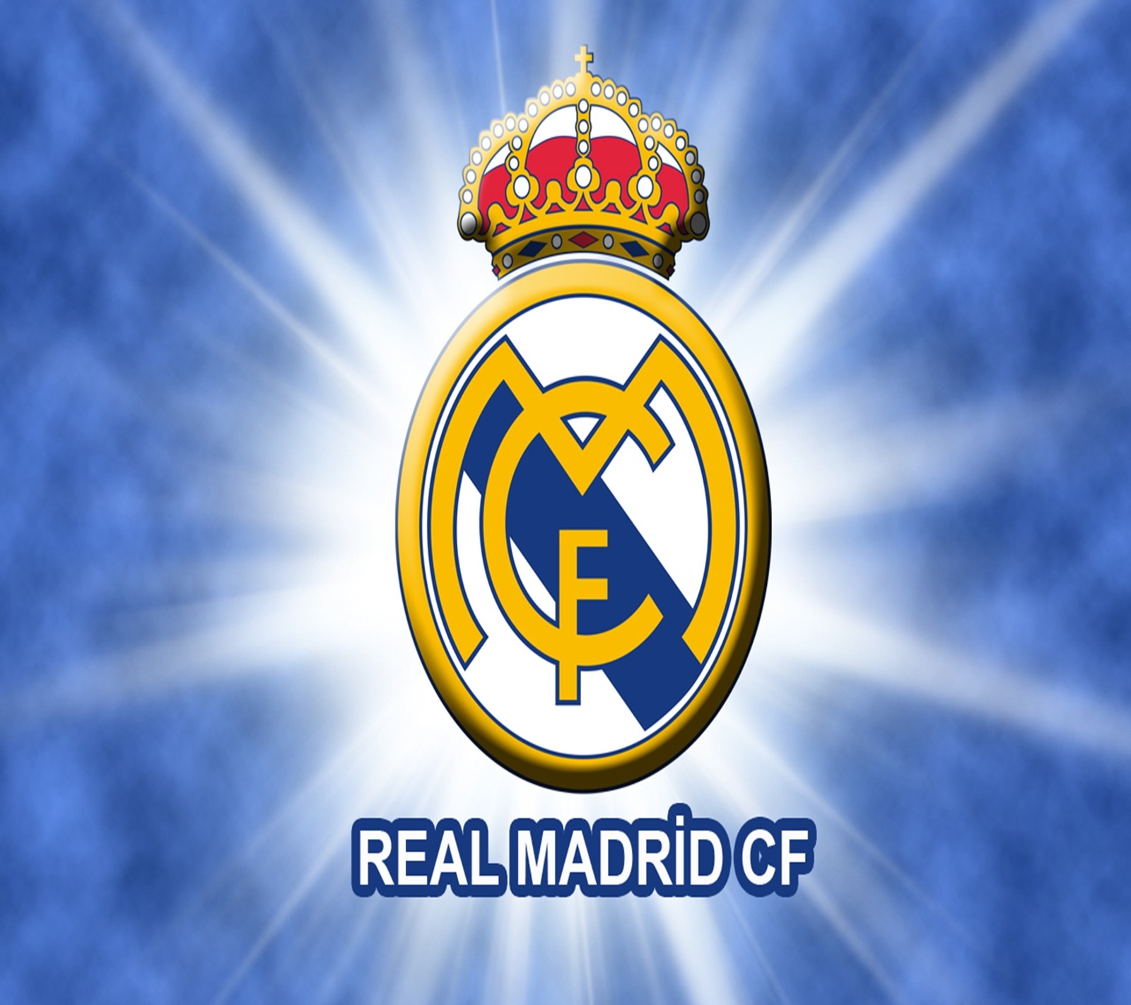 Um close do emblema do real madrid com uma coroa em cima (esporte, realmadrid, sprigamelvirus)