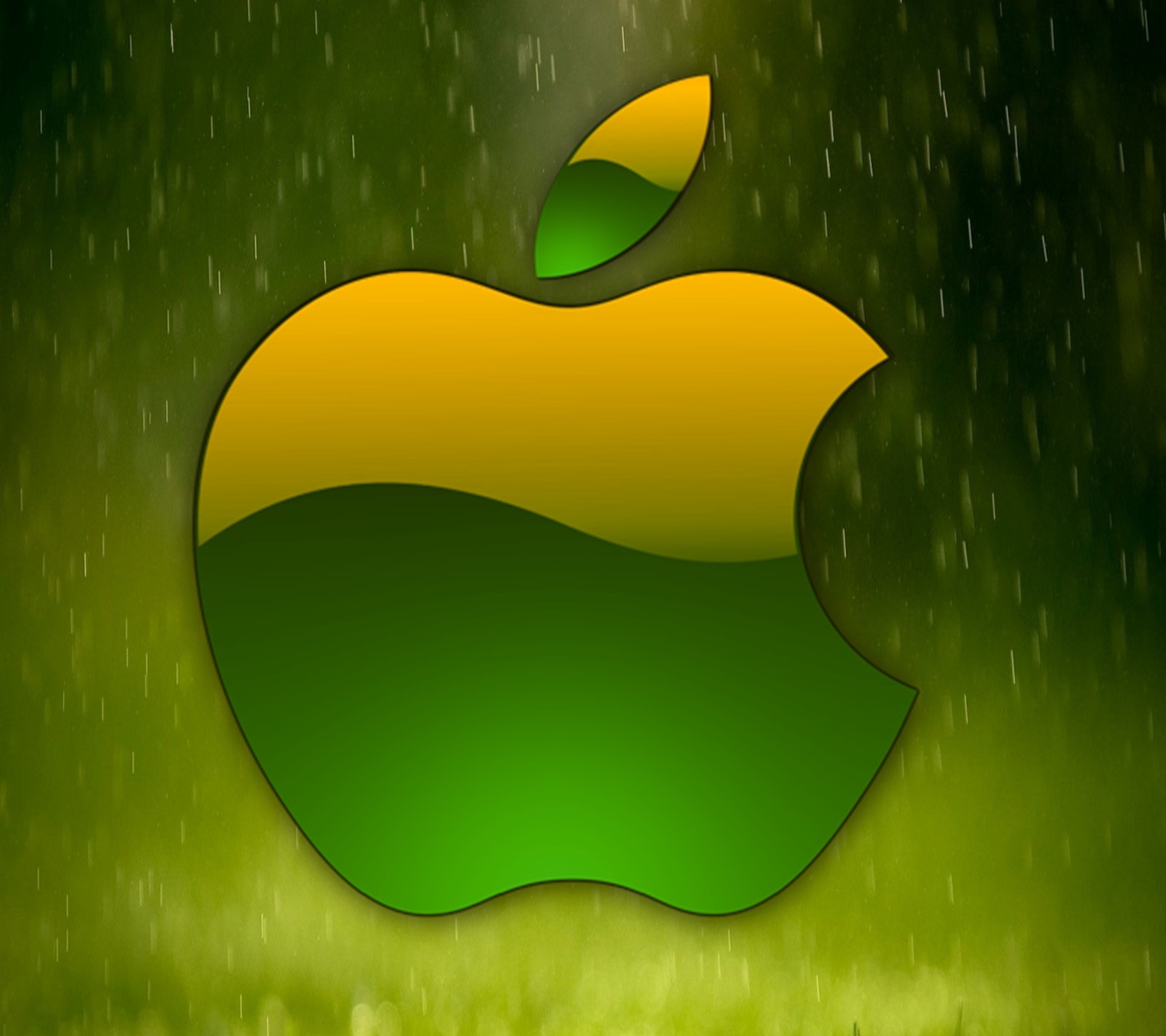 apple, drops, green, logo Download Wallpaper