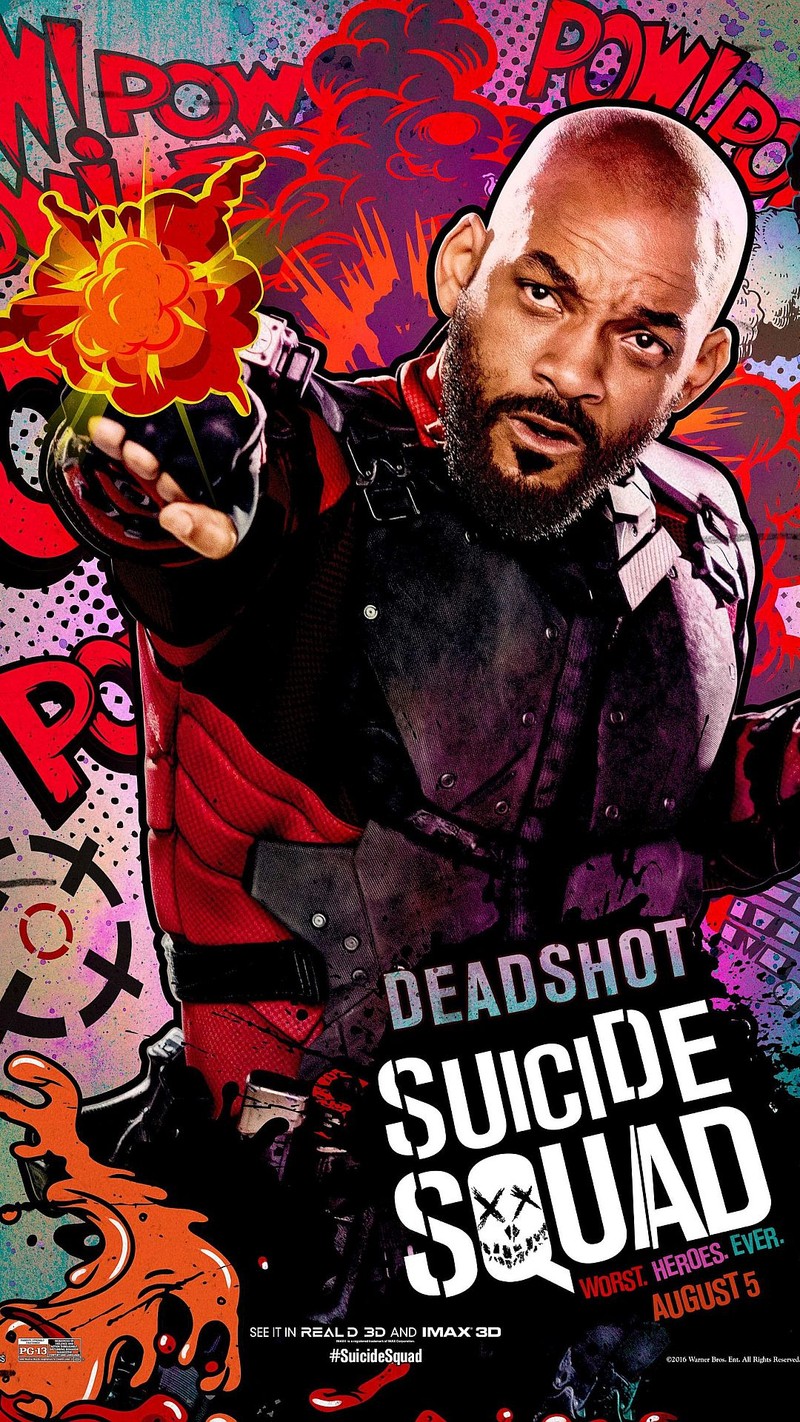 Крупный план постера с мужчиной с оружием (дедшот, deadshot, фильм, постер, отряд самоубийц)