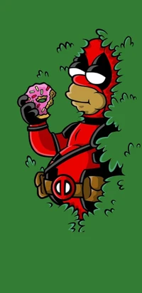 homer deadpool, гомер, симпсон, simpson, marvel