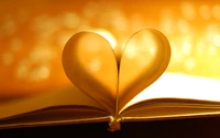 book, heart, macro photography, romance, sunlight wallpaper