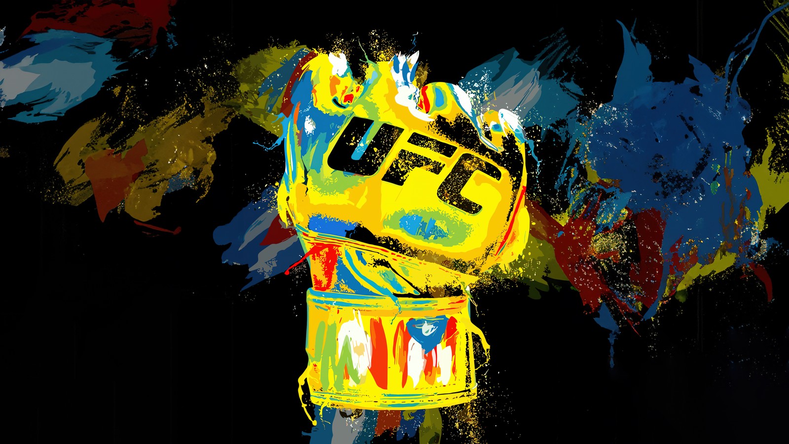 Скачать обои абсолютный бойцовский чемпионат ufc, 5k, логотип, иллюстрация, спорт