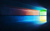 microsoft windows, windows 10, colorido, fondo azul, tecnología