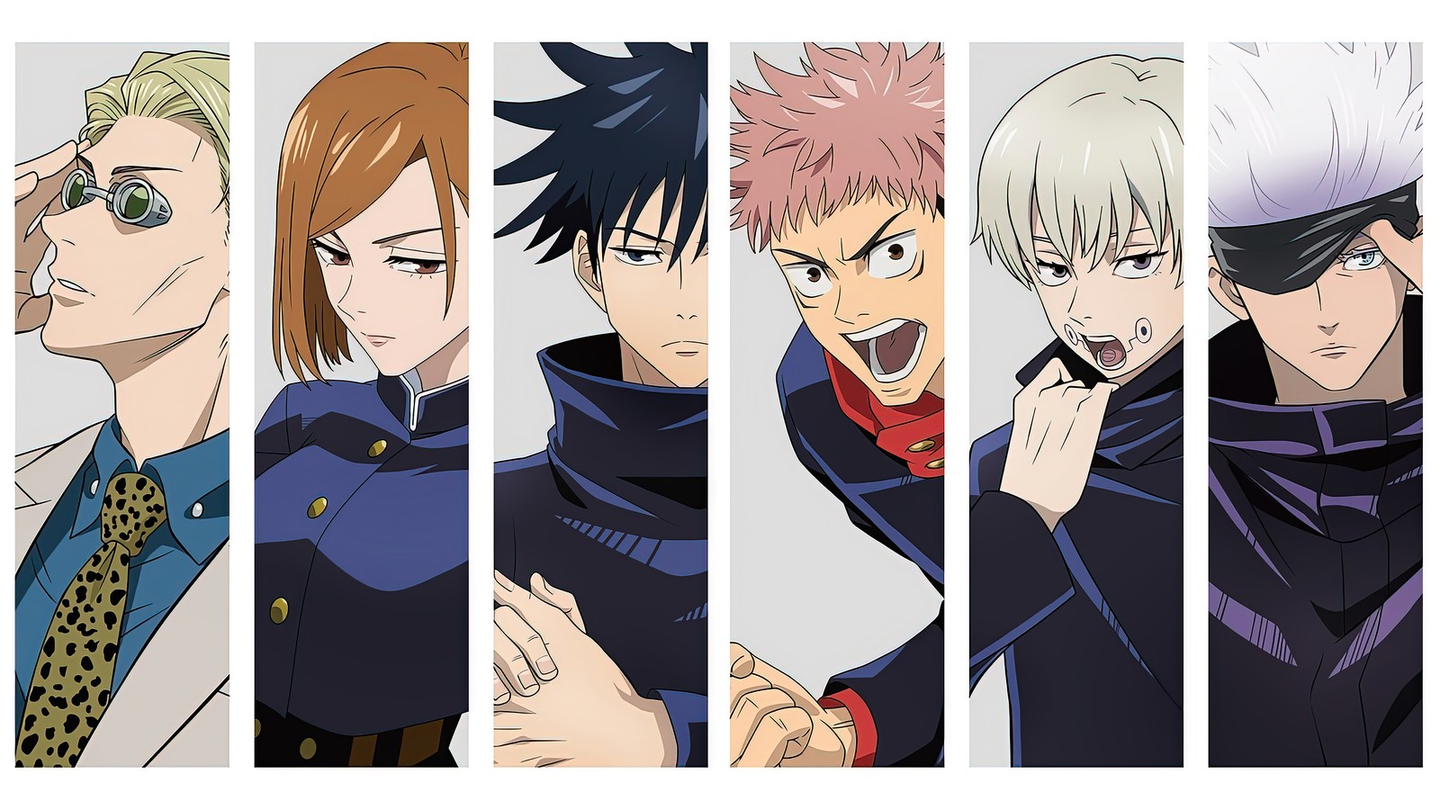 Los siete personajes principales del anime son todos diferentes (jujutsu kaisen, personajes, kento nanami, megumi fushiguro, mahito)