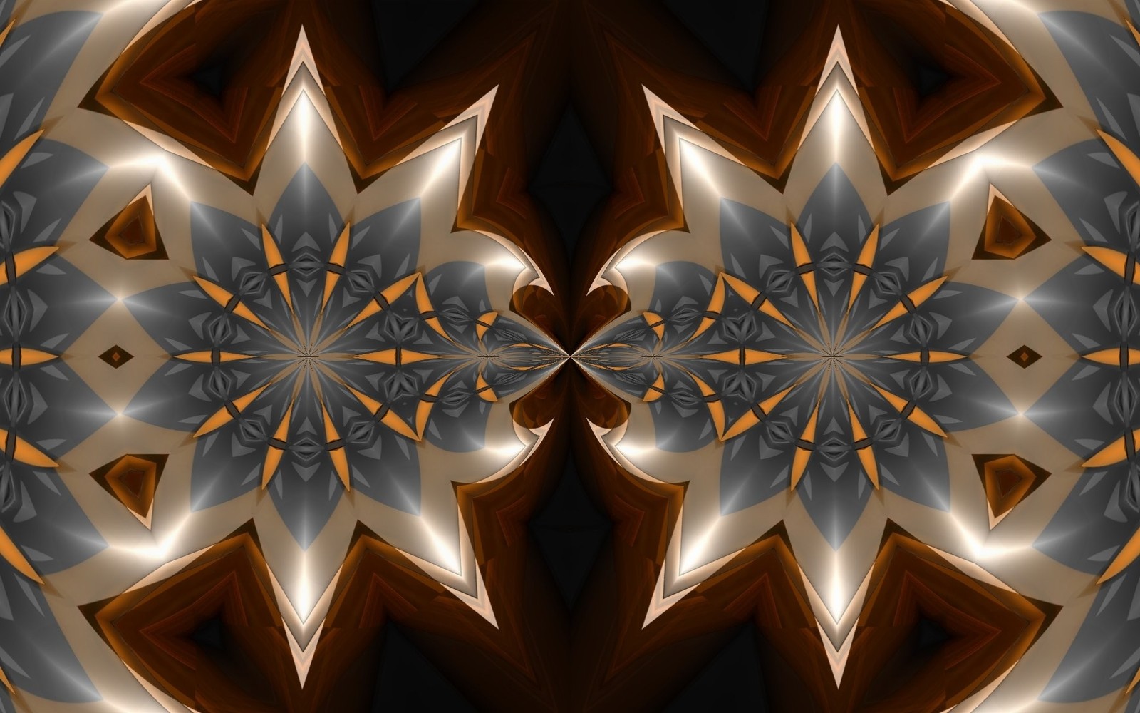 fractal art, kaleidoscope, pattern, symmetry, design wallpaper