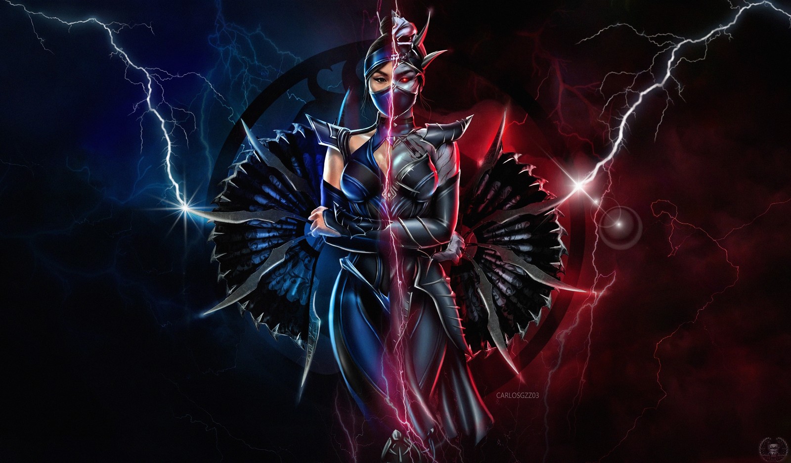 Lade mortal kombat x, kitana, mortal kombat, liu kang, dunkelheit Hintergrund herunter