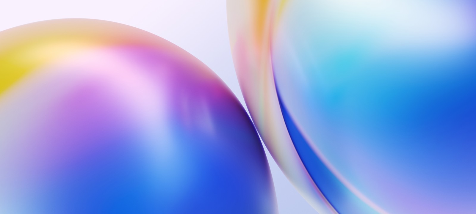 A close up of a bunch of balloons with a blurry background (oneplus 8 pro, sphere balls, stock, 2020, colorful gradients)