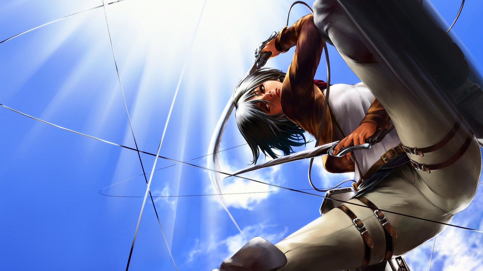 mikasa ackerman, attack on titan, shingeki no kyojin, anime wallpaper