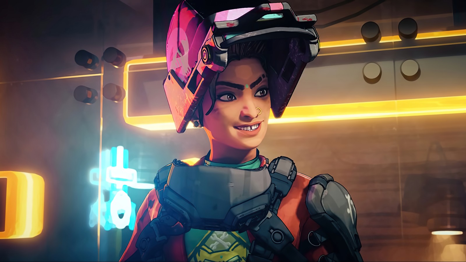 Um close de uma pessoa usando um capacete e um capacete (muralha, apex legends, jogo de vídeo)