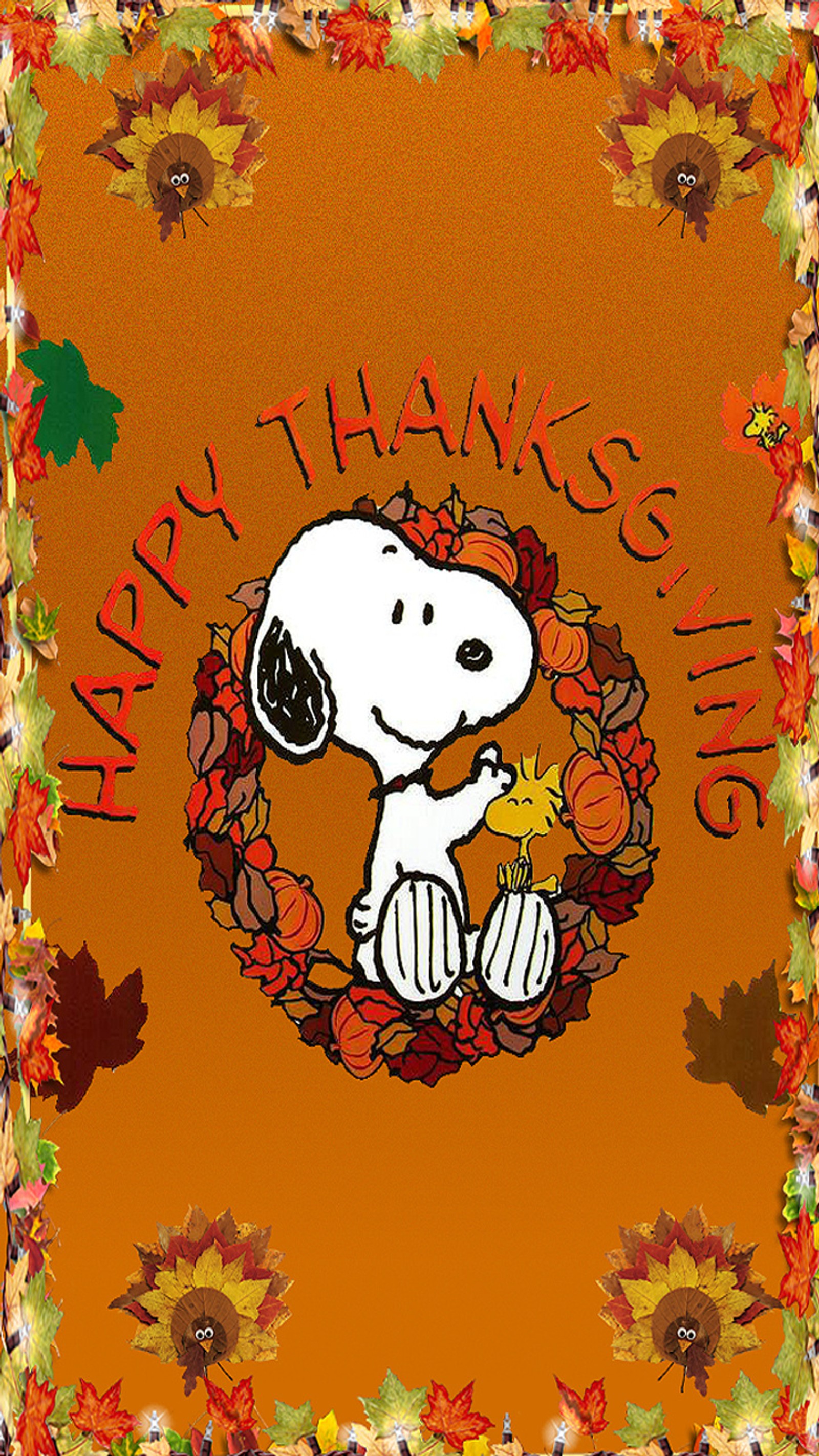 Lade frohes erntedankfest, blätter, snoopy, thanksgiving Hintergrund herunter